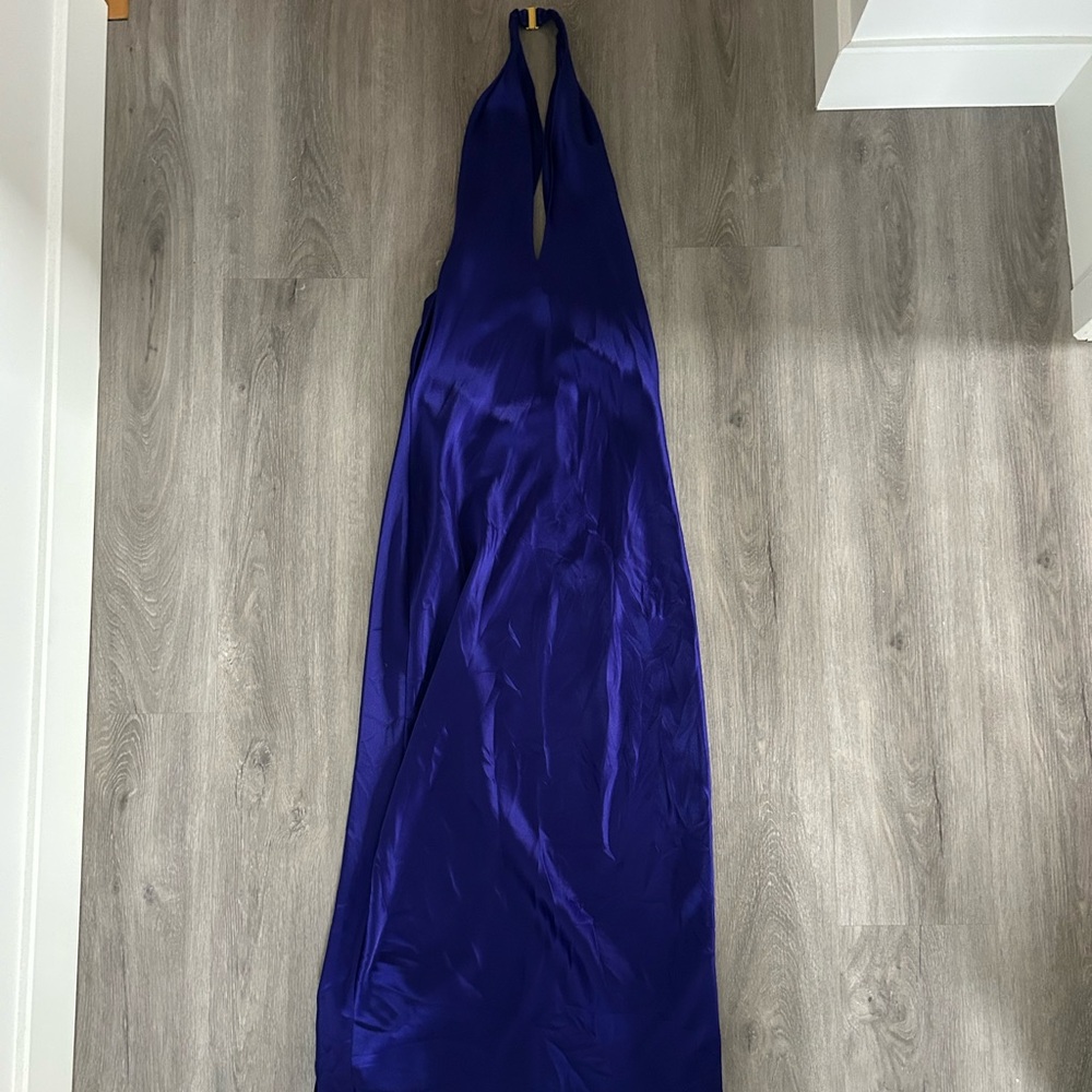 Babaton Deep Blue Halter Dress